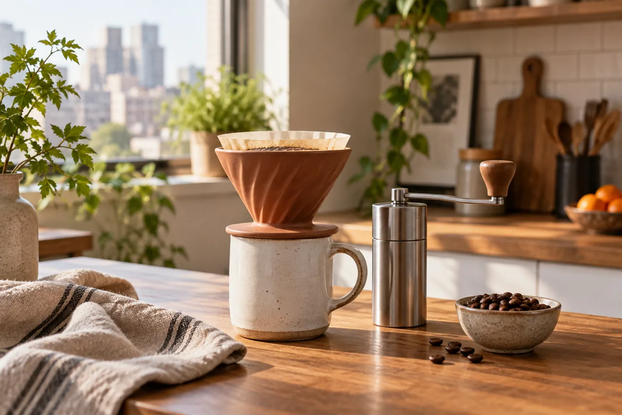 Coffee equipment — illustrative editorial image